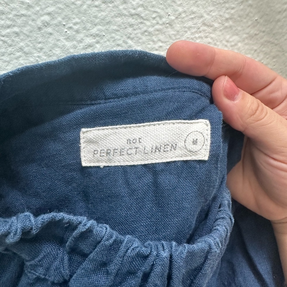 notPERFECTLINEN Indigo City Skirt - Picture 2 of 3